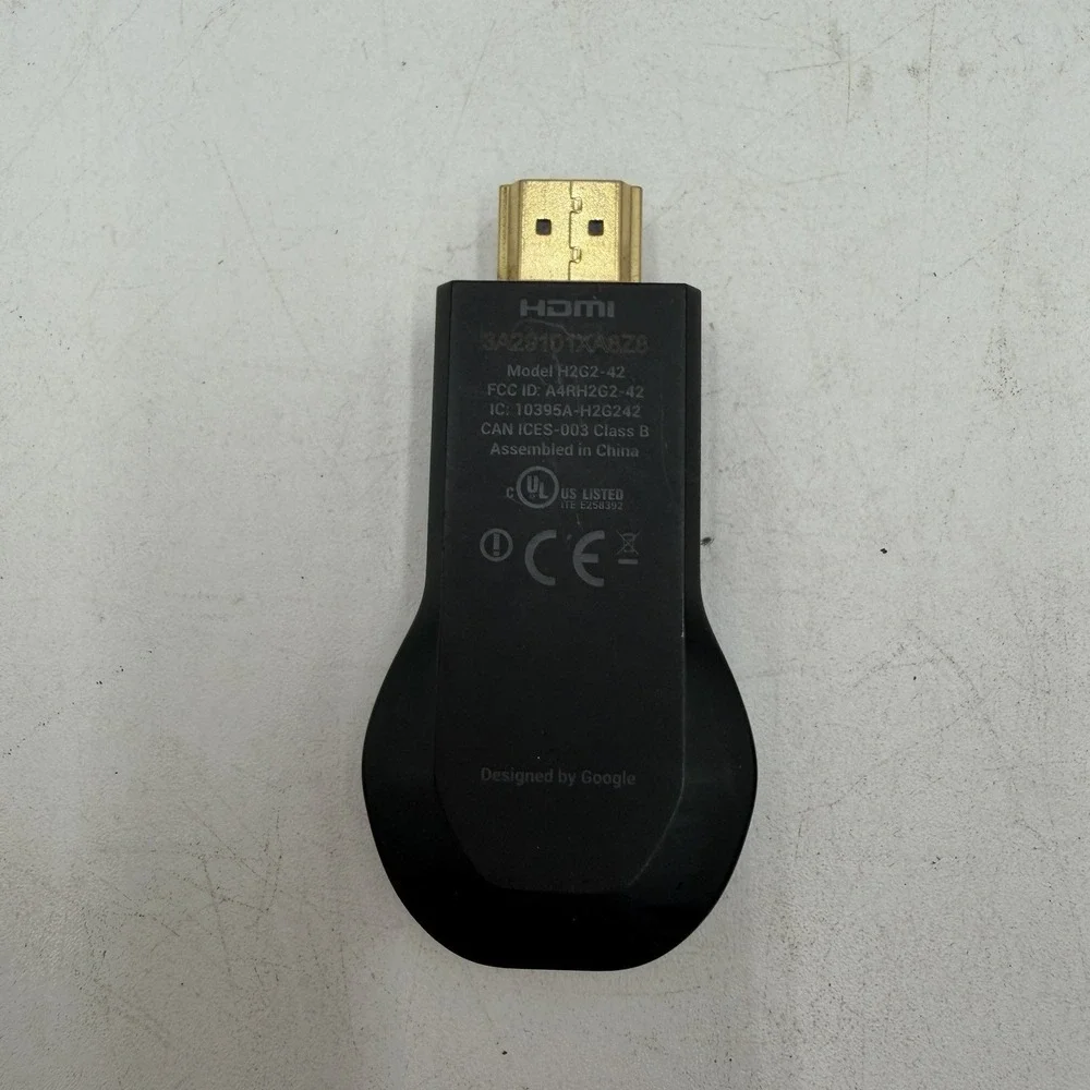 Google Chromecast HDMI Portable Media Streamer H2G2-42 No Power Cord